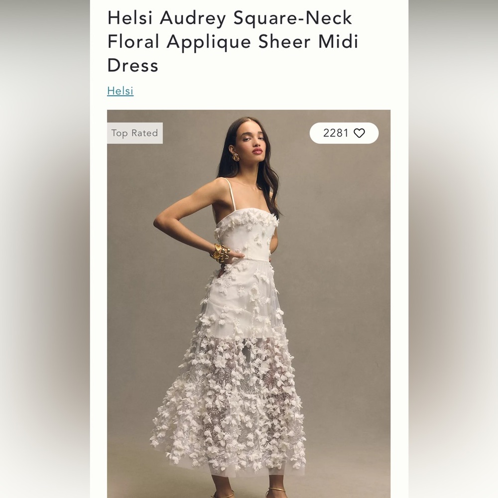 Helsi Audrey Square Neck Midi Dress